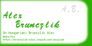 alex brunczlik business card